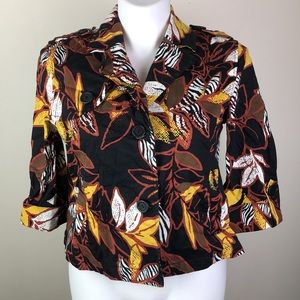 Ruby Road Safari Jacket Abstract Floral
